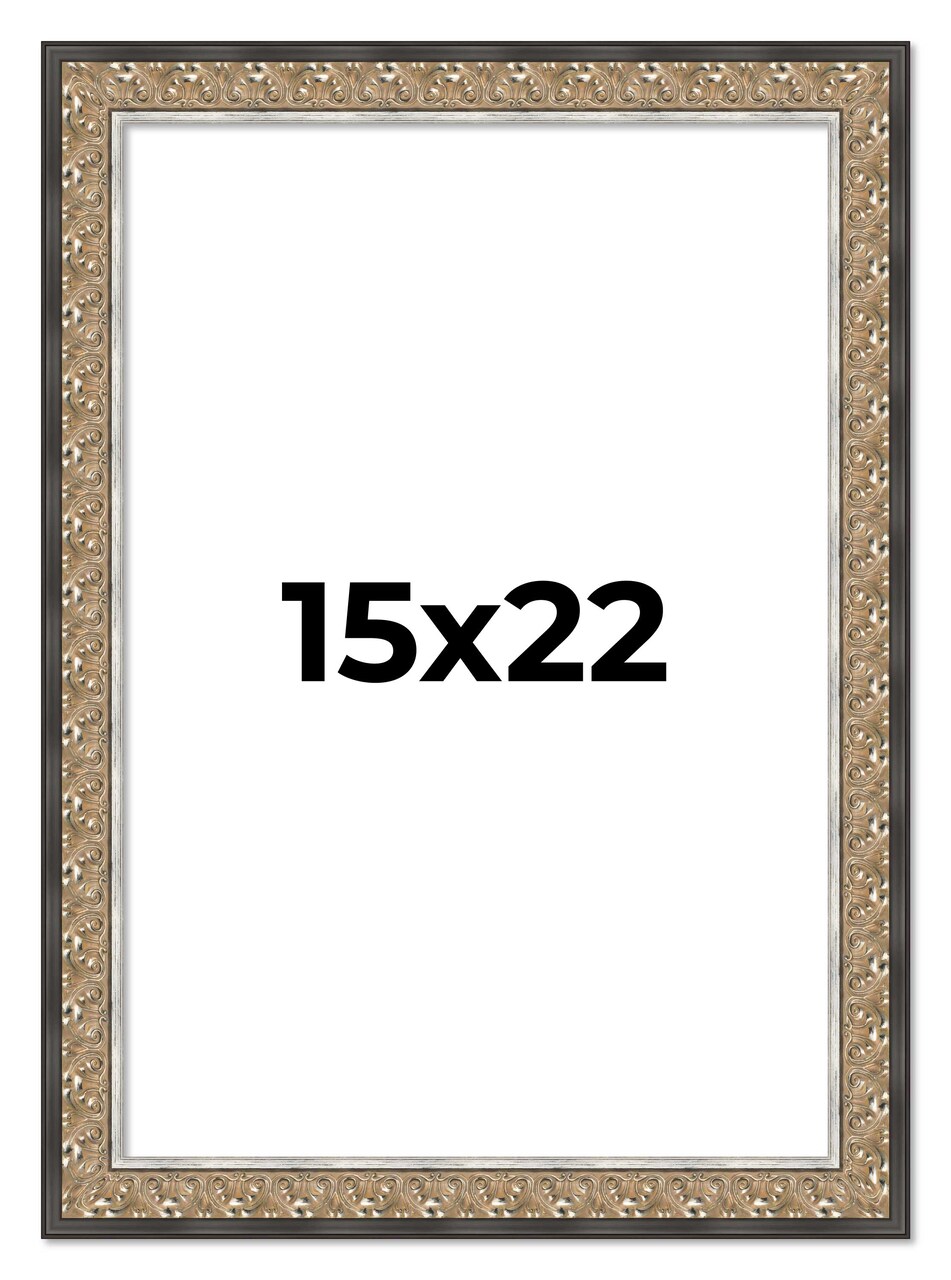 Ornate Silver Picture Frame - UV Acrylic, Foam Board Backing, Hanging Hardware
